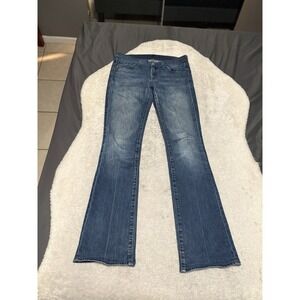 7 For All Mankind Women's Bootcut Western Blue Denim Jeans Size 28x34